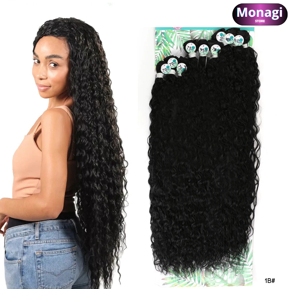 Extensões Cabelo Bio Fibra Orgânica 300g 9 Peças - Alta Qualidade, Natural e Durável
