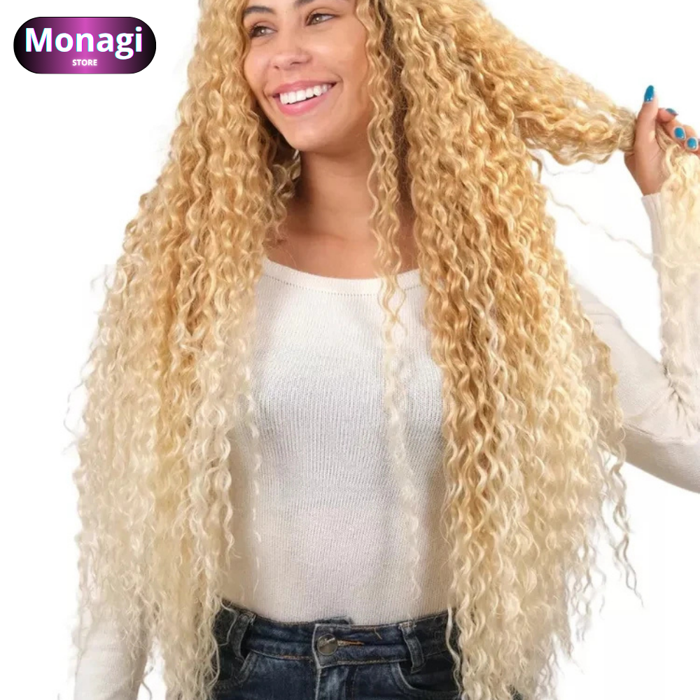 Extensões Cabelo Bio Fibra Orgânica 300g 9 Peças - Alta Qualidade, Natural e Durável