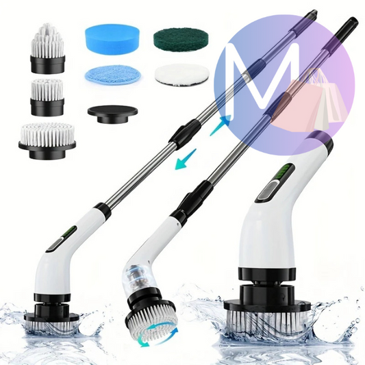 7 em 1 Escova de Limpeza Ajustável Janela Banheiro e Ferramenta de Cozinha Recarregável