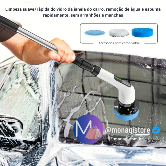 7 em 1 Escova de Limpeza Ajustável Janela Banheiro e Ferramenta de Cozinha Recarregável