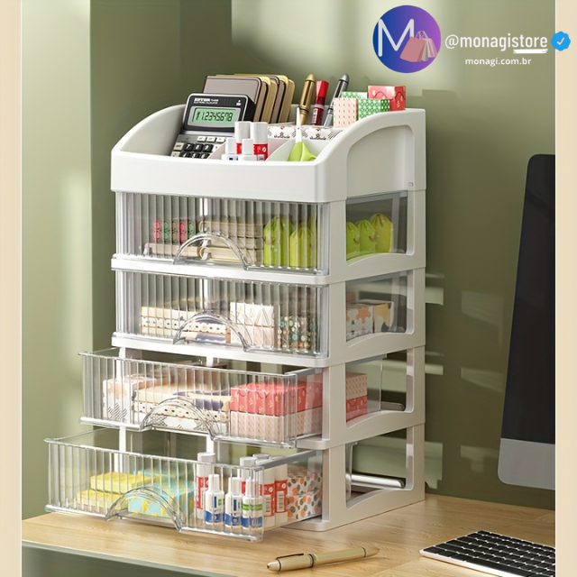 Organizador Multi-Camadas para Maquiagem e Joias