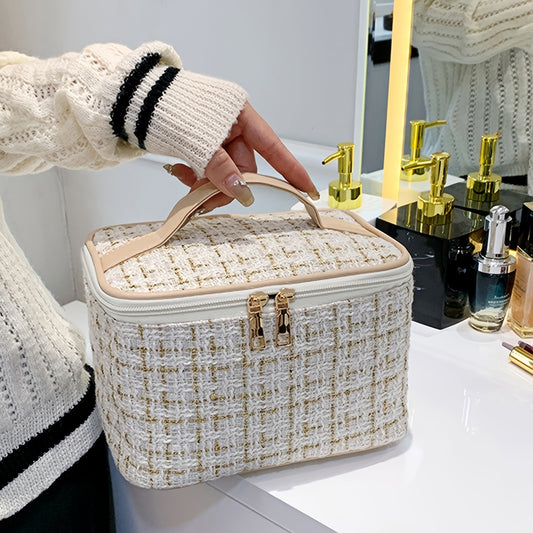 Estojo de Maquiagem Versátil com Design Moderno – 3 em 1