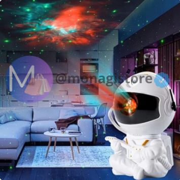 Luminária Astronauta Decorativa - Efeito Galáxia Viral
