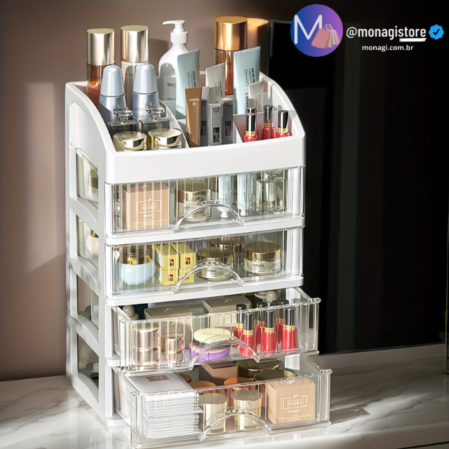 Organizador Multi-Camadas para Maquiagem e Joias
