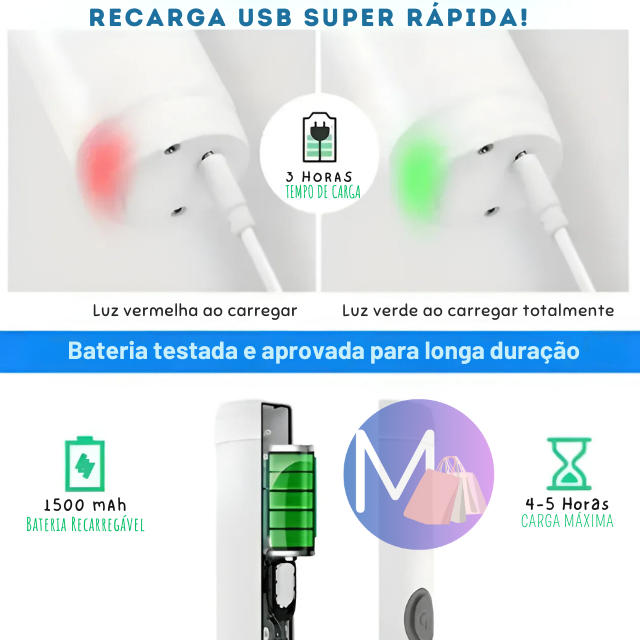 Escova de Limpeza Elétrica 5 em 1 - Sem Fio