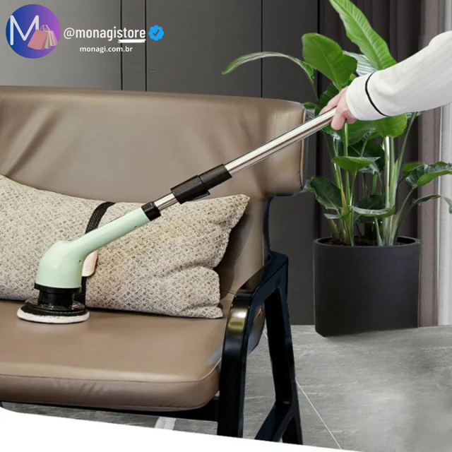 7 em 1 Escova de Limpeza Ajustável Janela Banheiro e Ferramenta de Cozinha Recarregável