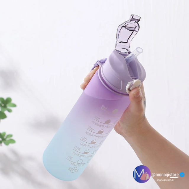 Kit 3 Garrafas com Frases Inspiradoras e Adesivos