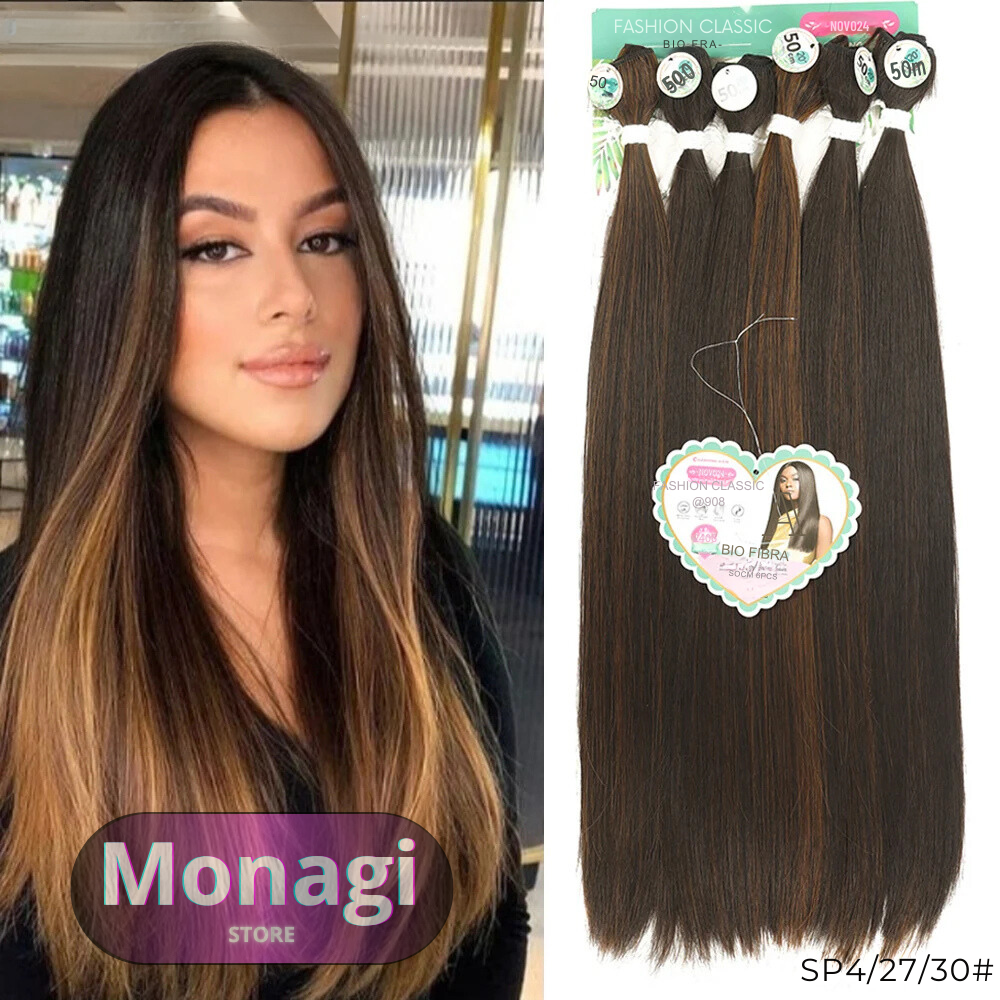 Cabelo Orgânico Liso Para Entrelace – 240g, 50cm de Beleza Duradoura