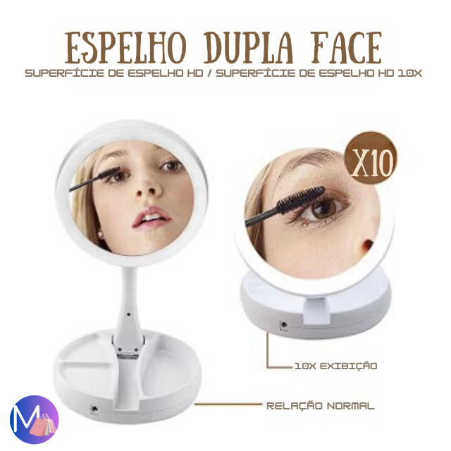 Espelho de Mesa com LED Moderno