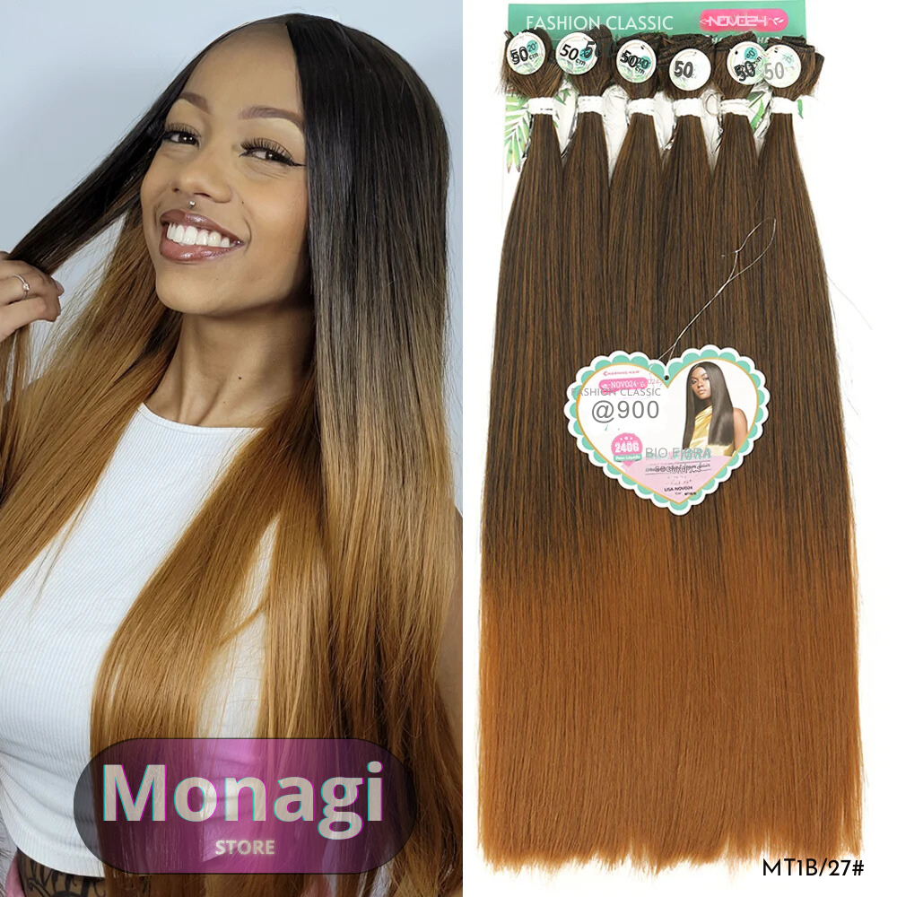 Cabelo Orgânico Liso Para Entrelace – 240g, 50cm de Beleza Duradoura