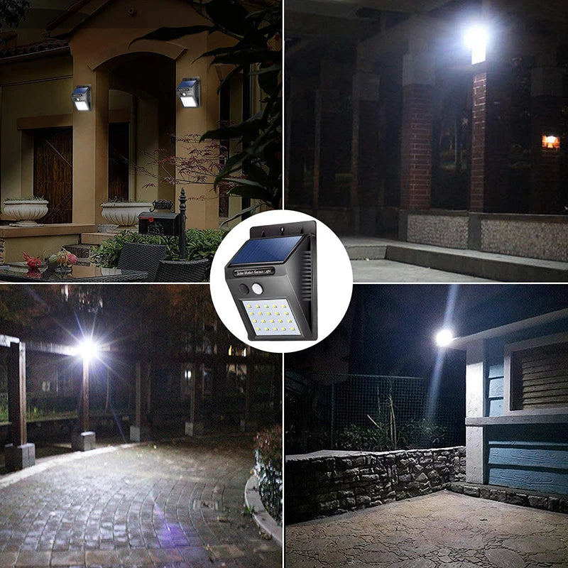 Refletor Solar 20LED com Sensor Inteligente: Perfeito para Entrada e Jardim