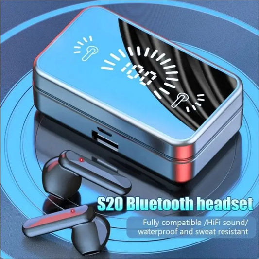 Fones Bluetooth S20 TWS com LED