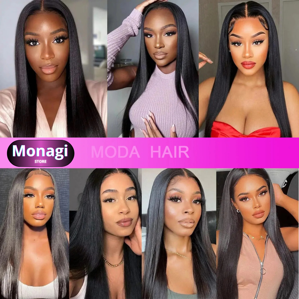 Extensões de Cabelo Orgânico Liso Feminino - Alta Qualidade, 240g, 50cm