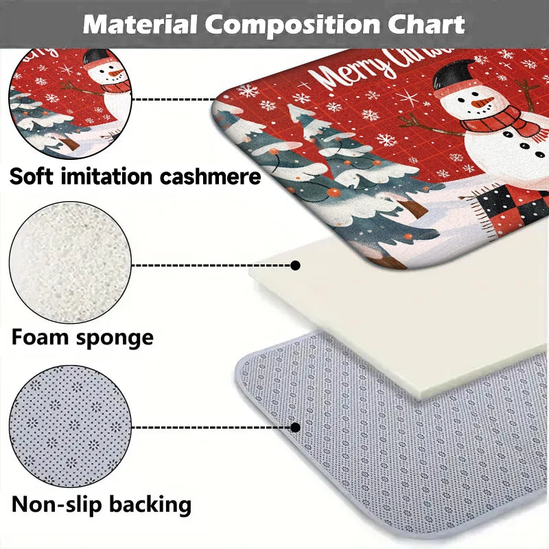 Tapete de Natal Lavável – 3 Estilos Festivos para Sua Casa
