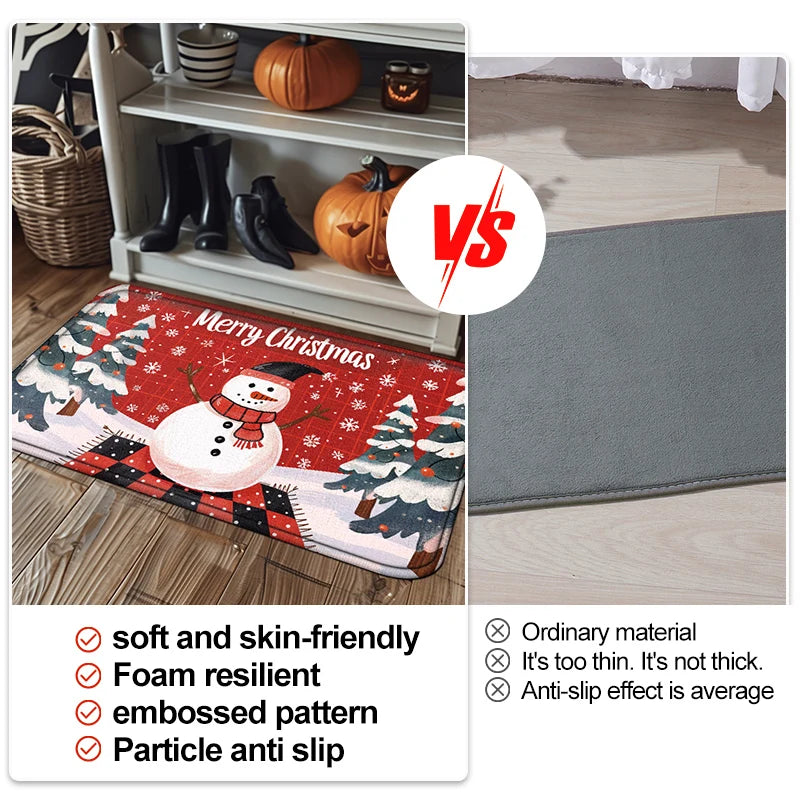 Tapete de Natal Lavável – 3 Estilos Festivos para Sua Casa