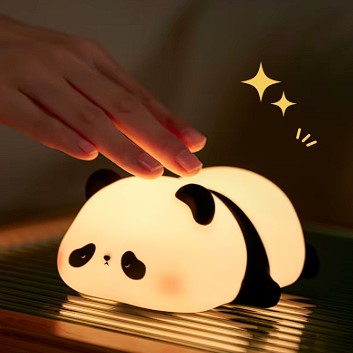 Luminária Noturna de Panda - Animais Fofos de Silicone